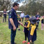 cub scouts being presented with badges