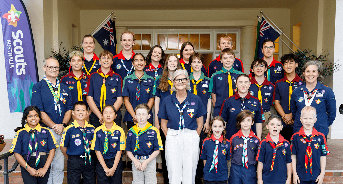 scout uniforms on display at government house canberra